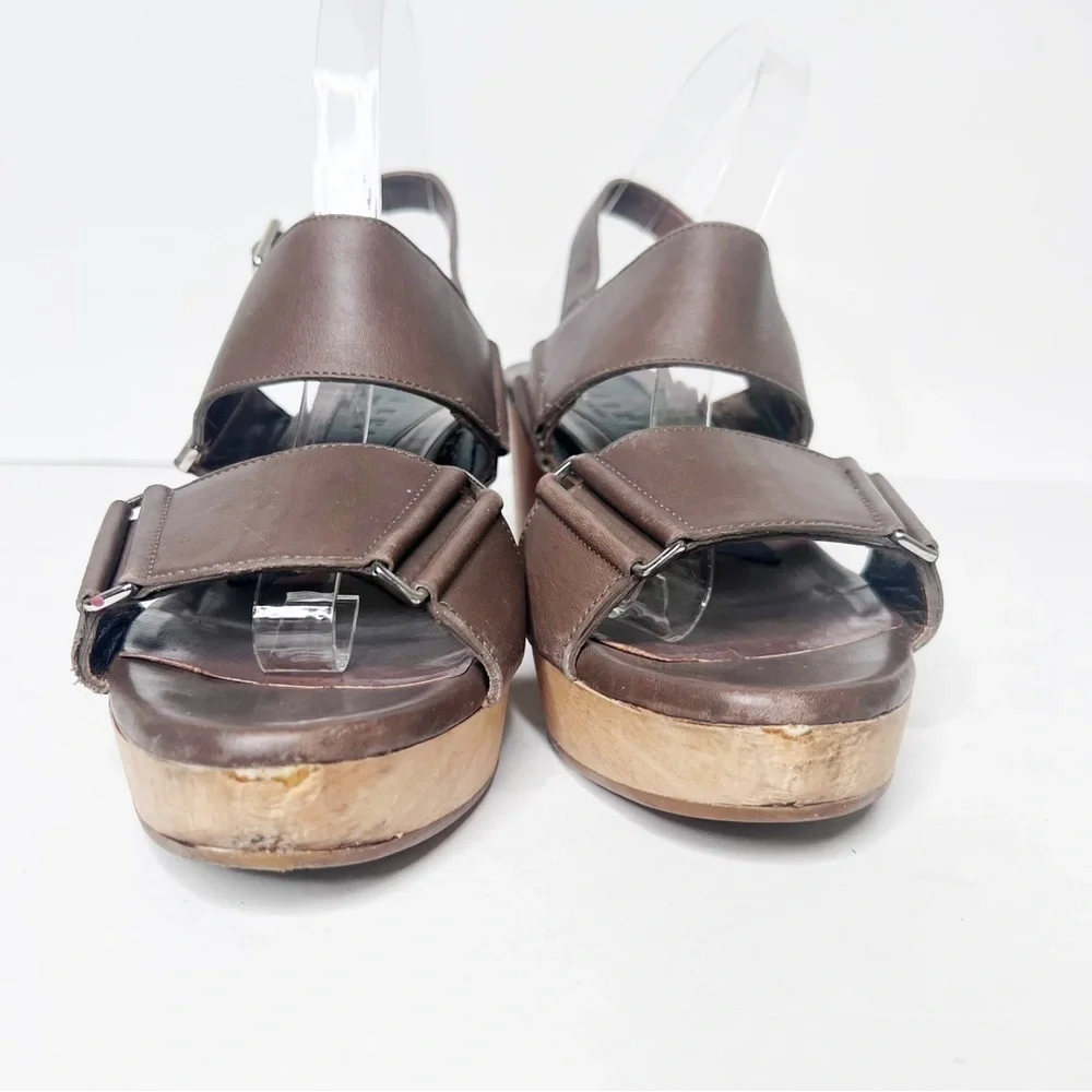 Marni Brown Leather Platform Sandals Size 9 Women’s
